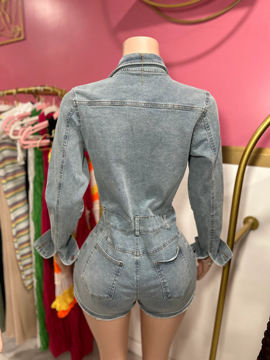 Mia Denim Romper