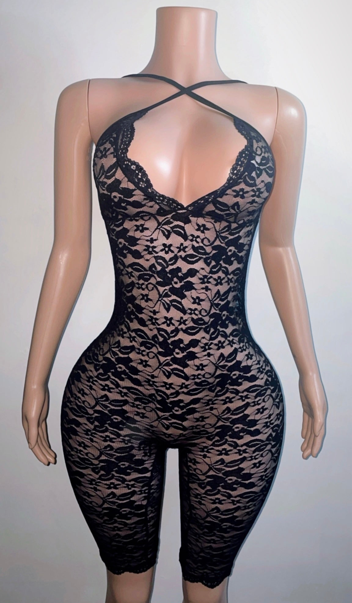 Backless Lace Romper