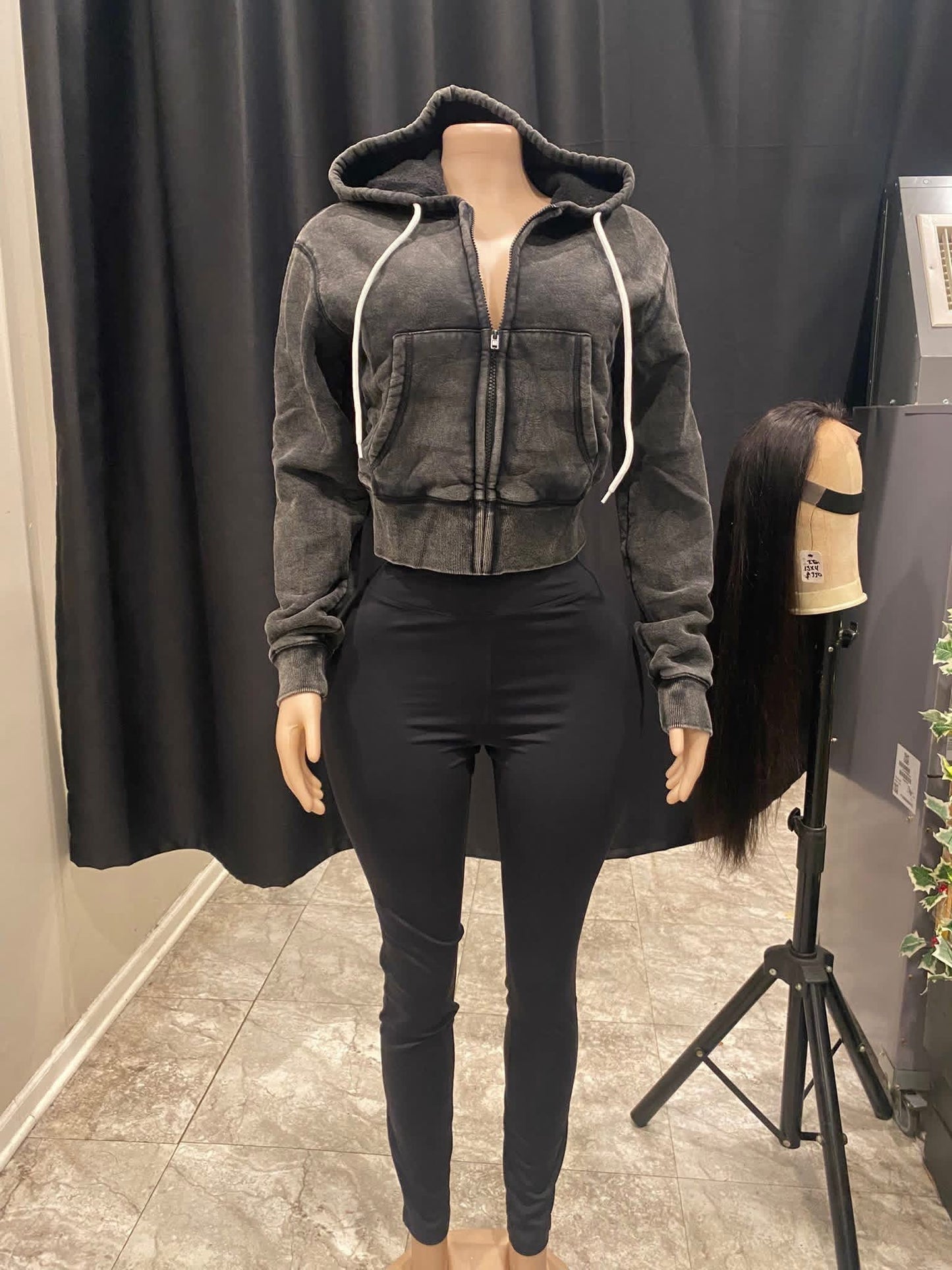 Acid Washed Hooded Set