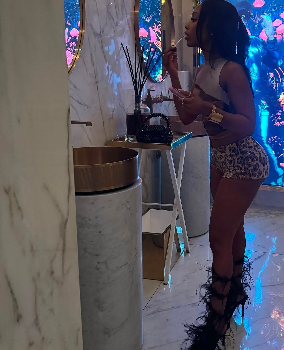 Leopard Sequin Shorts