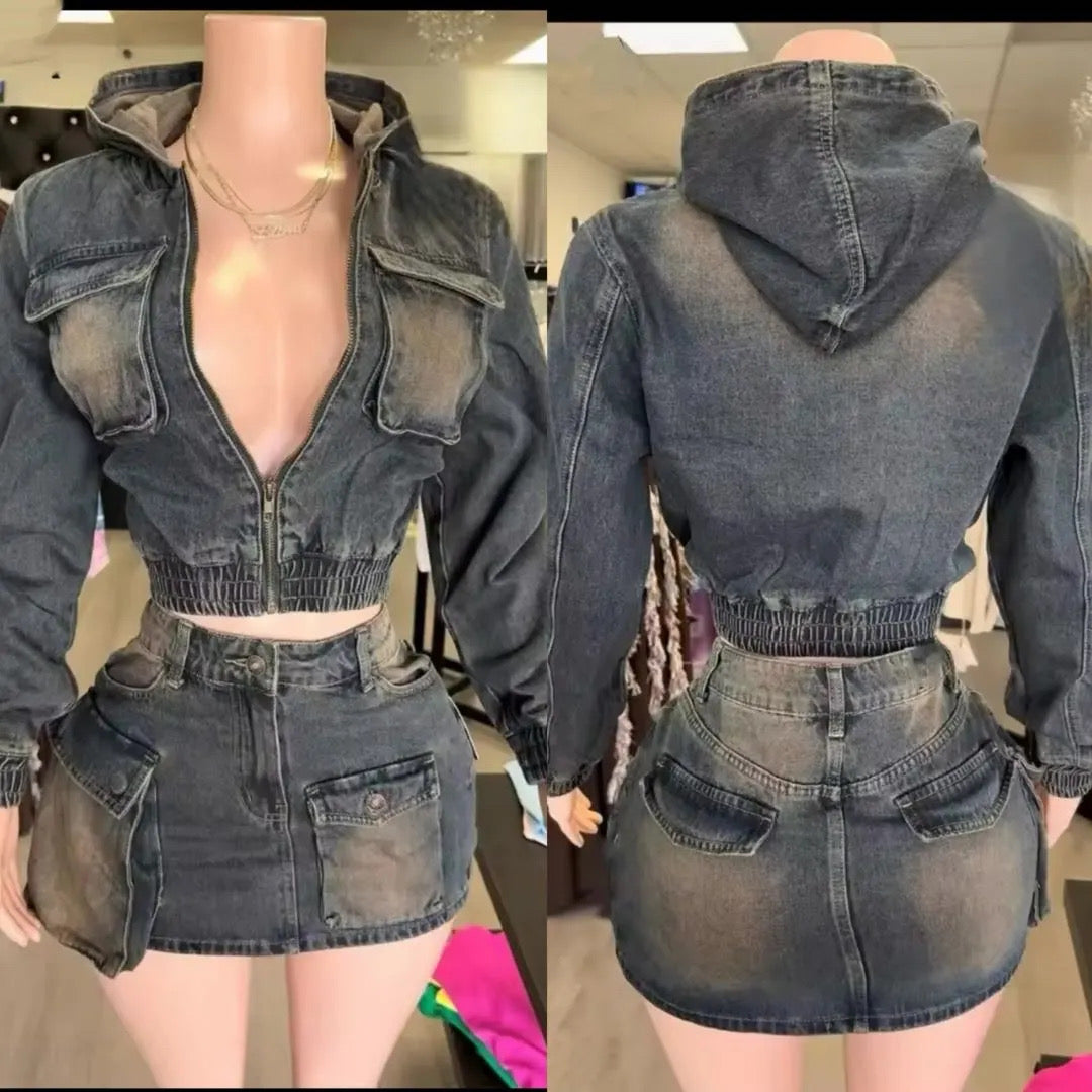 Vintage Hooded Set