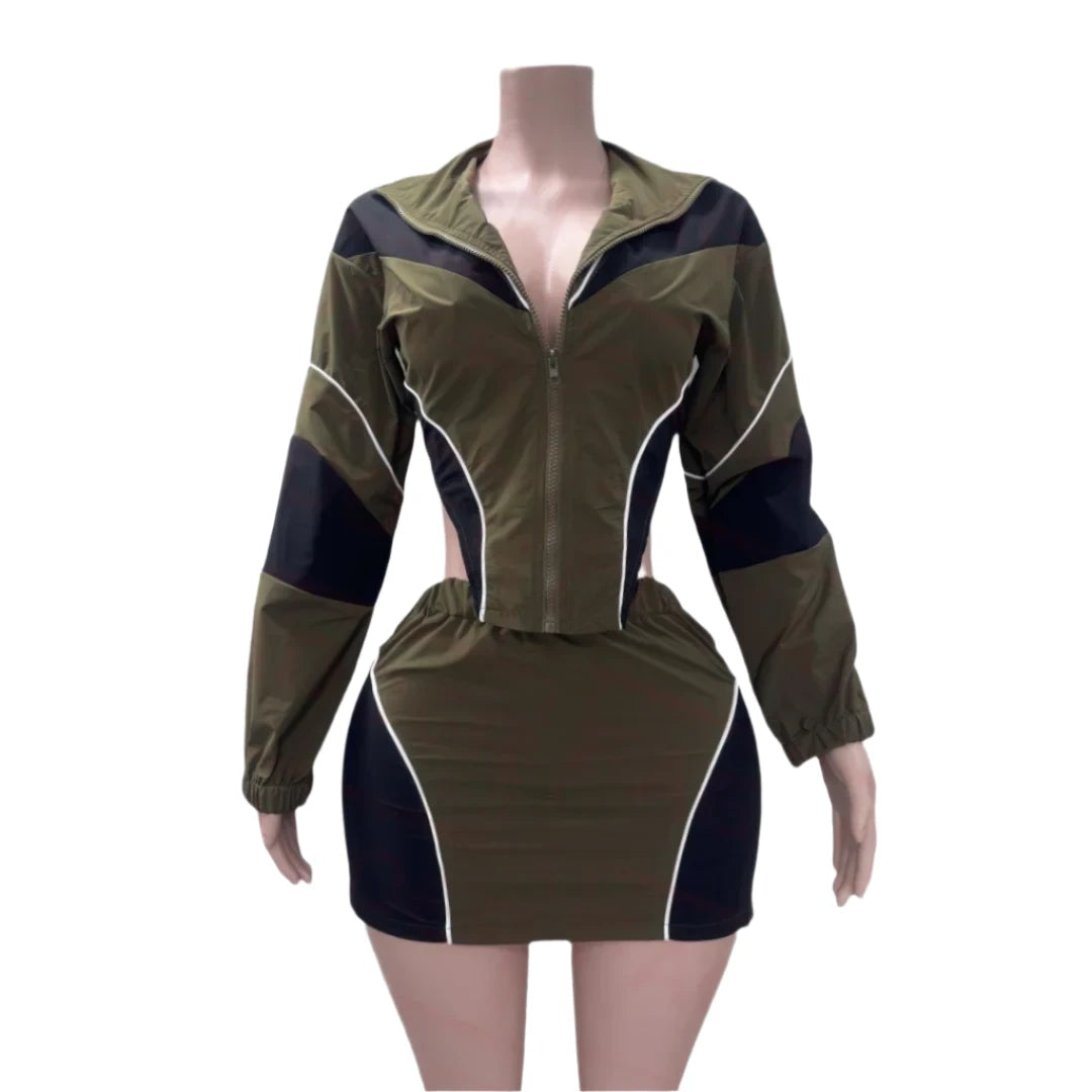 Reflective Skirt Set