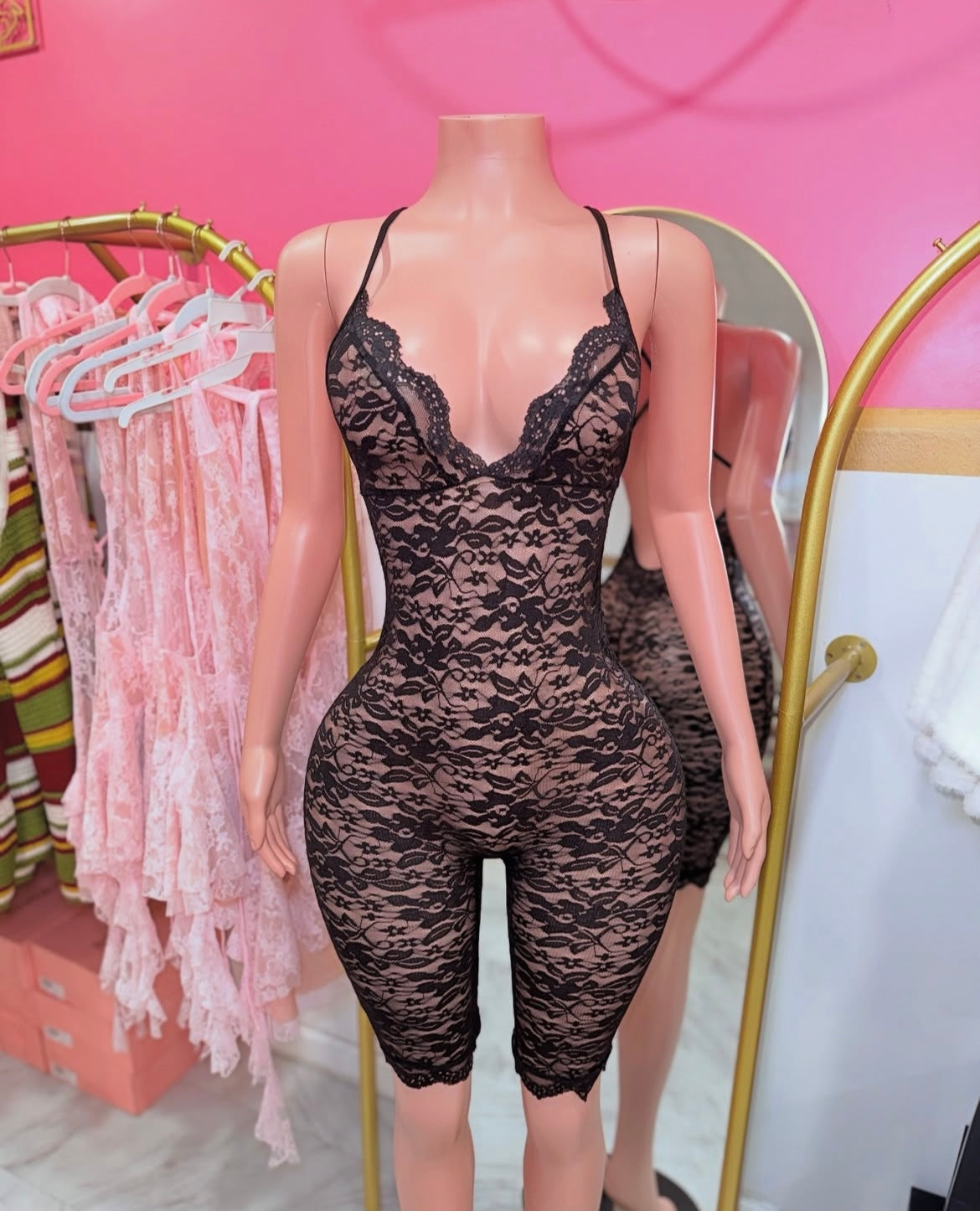 Backless Lace Romper