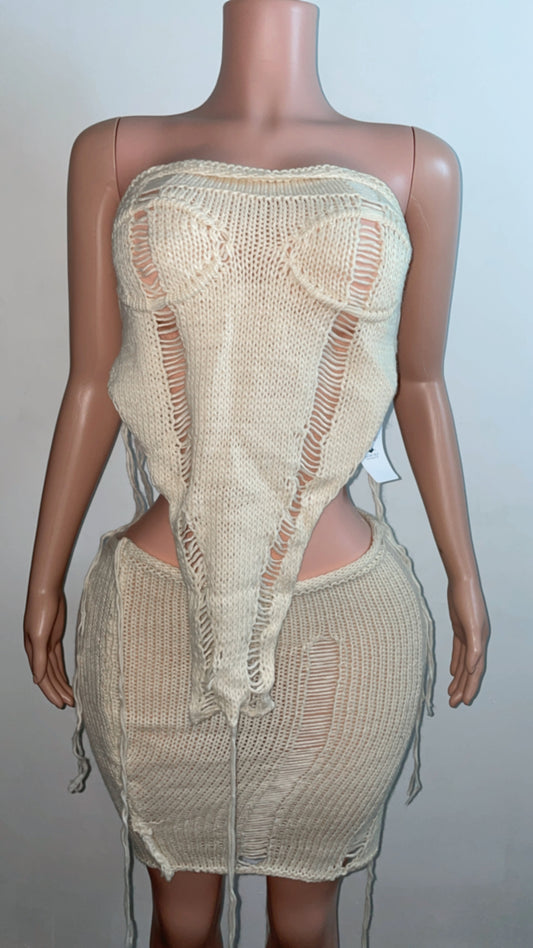 Distressed Knit Set