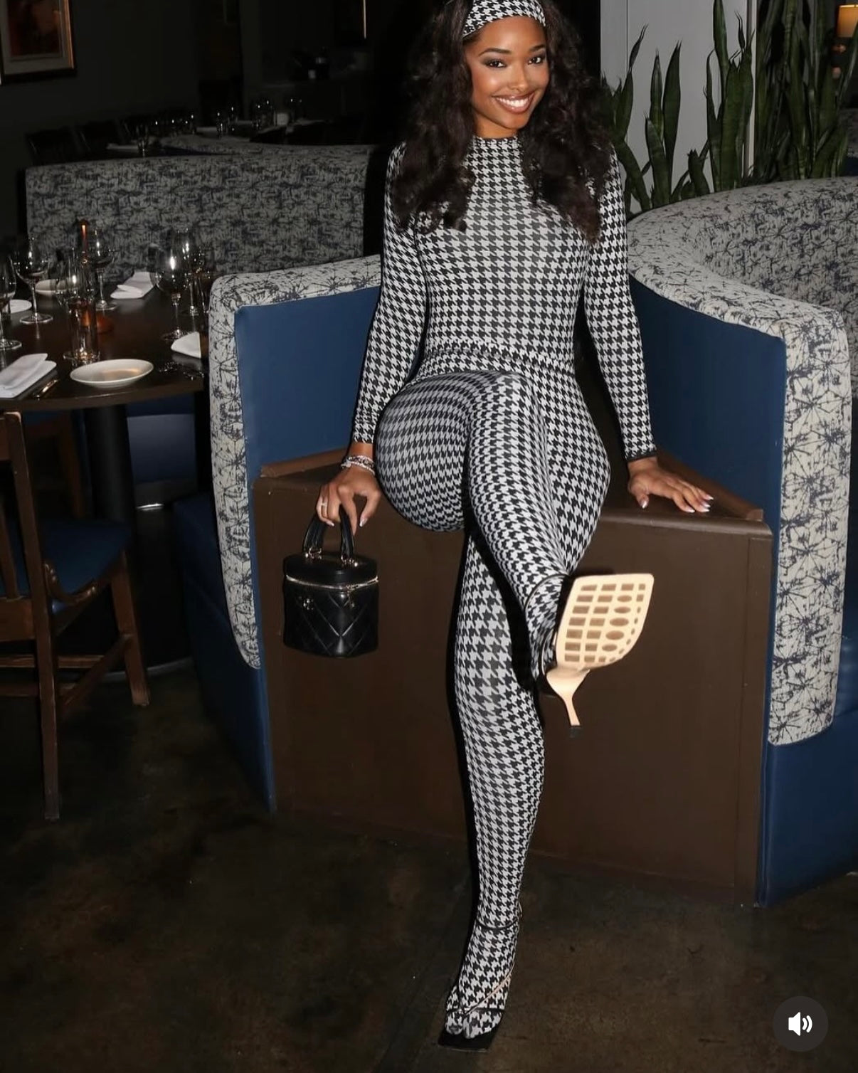 Women’s Houndstooth Jumpsuit