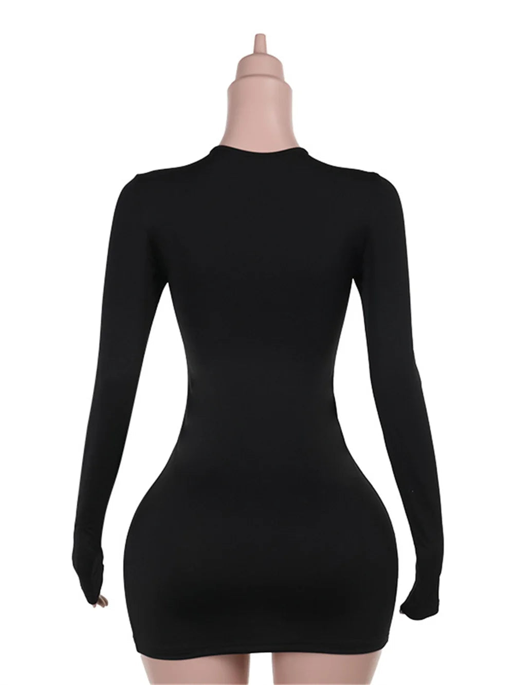 Cleavage Lace Up Body Con Mini Dress