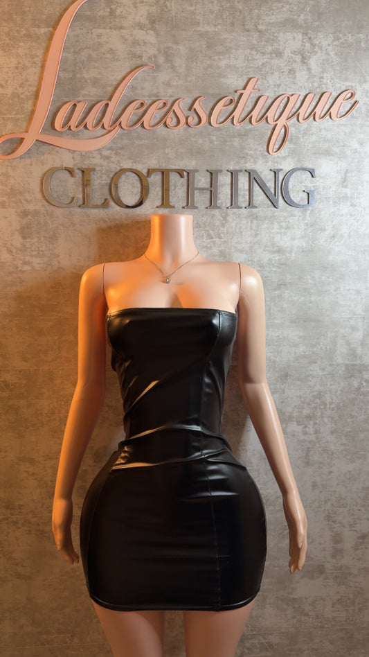 Tube Leather Dress