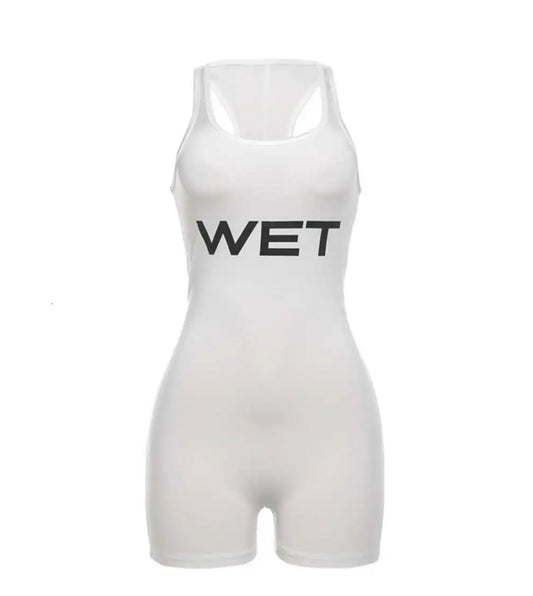 Wet Sleevless Romper