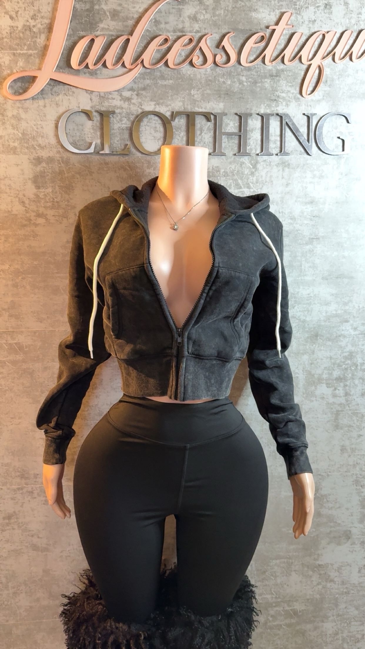 Acid Washed Hooded Set