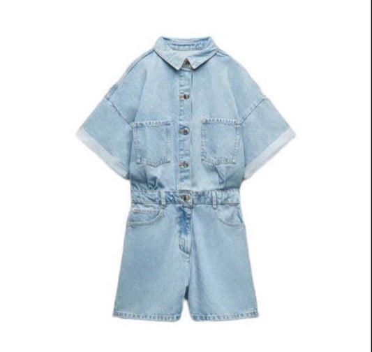 Denim Romper