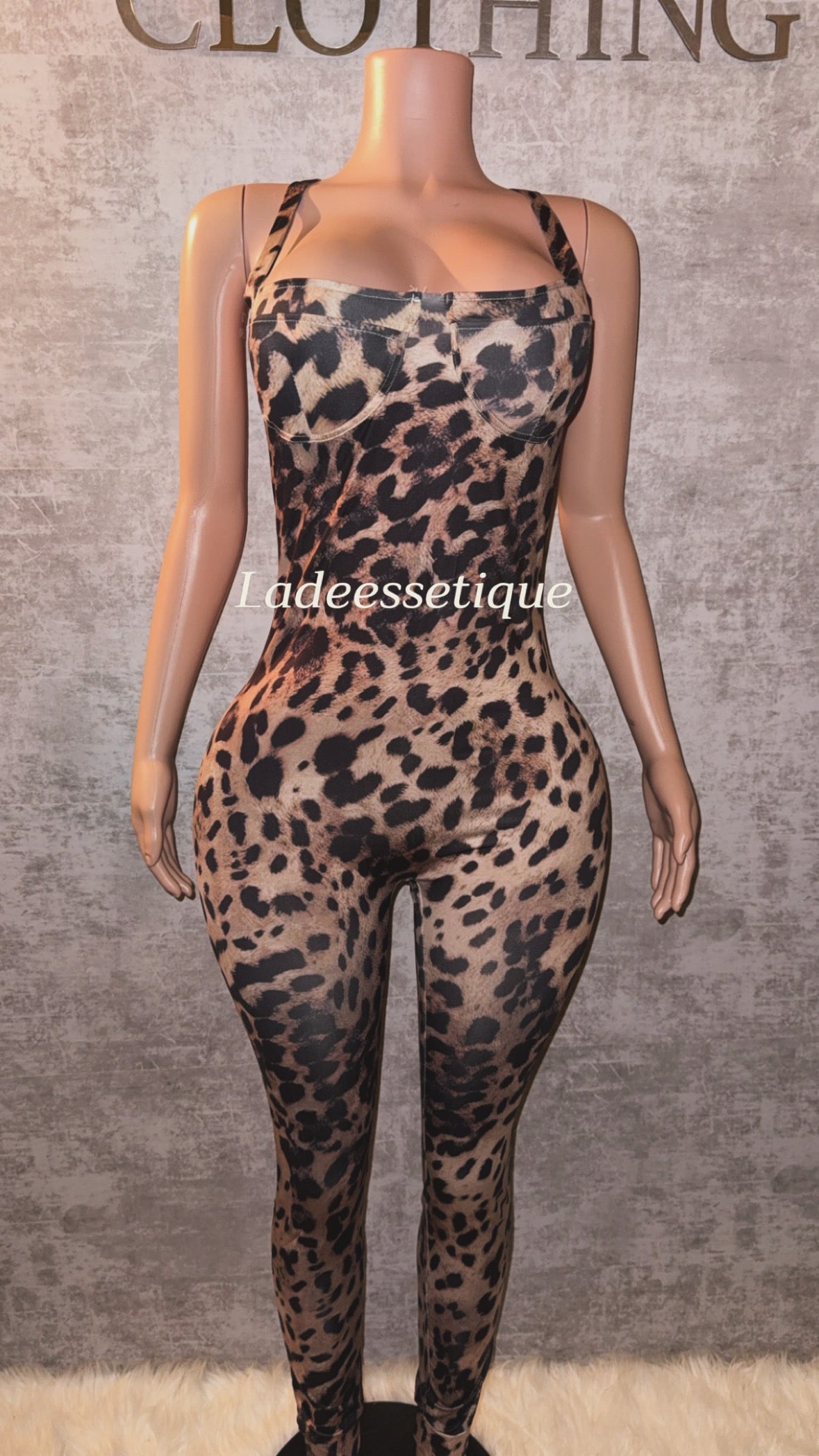 Leopard Bustier Jumpsuit