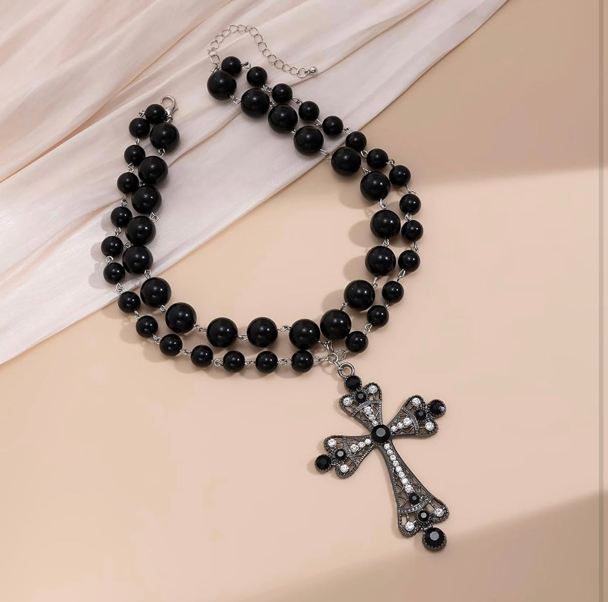 Beaded Cross Necklace