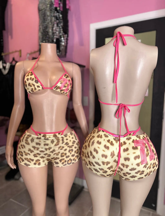 Leopard 3pc Bikini Set