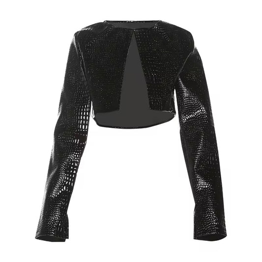 Snakeskin Crop jacket