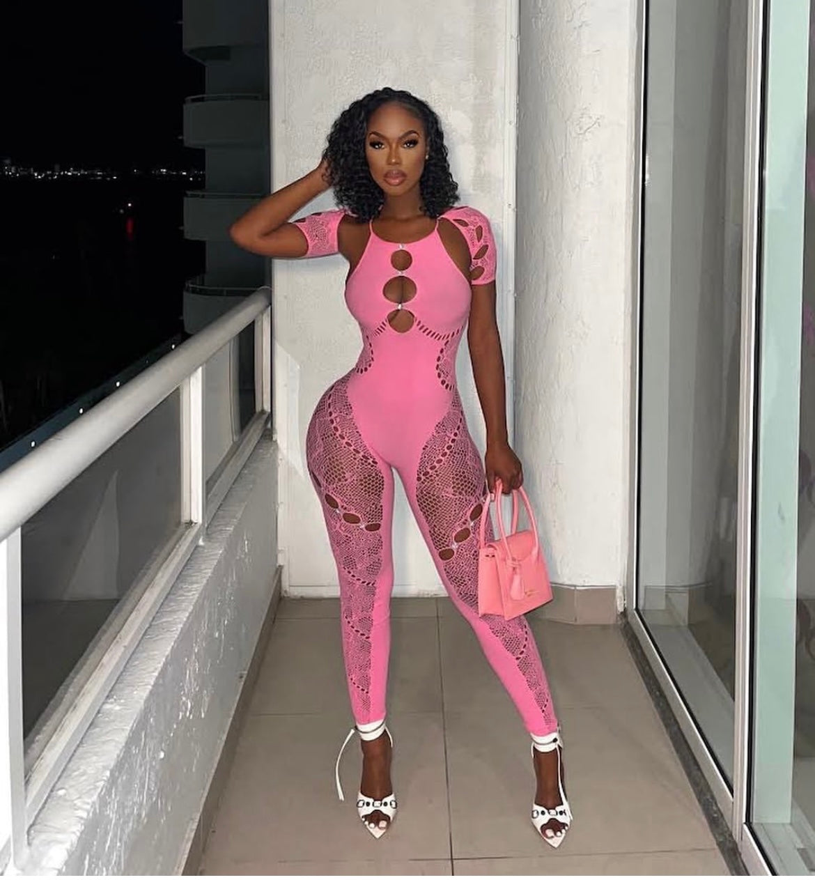 Pink Poster Jumpsuit