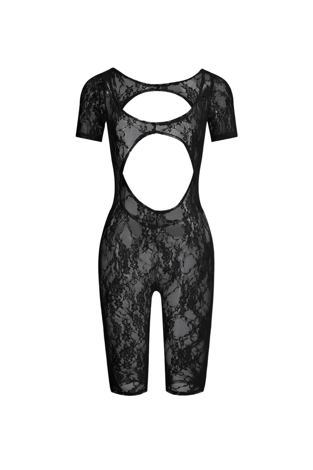 Black Mesh Romper