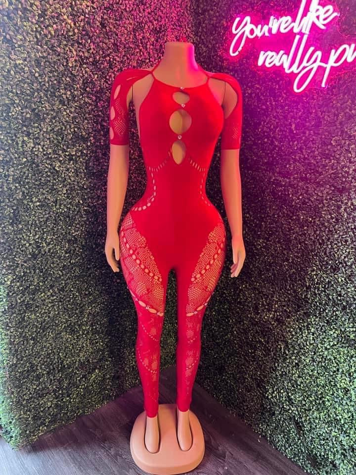 Red Poster Jumpsuit