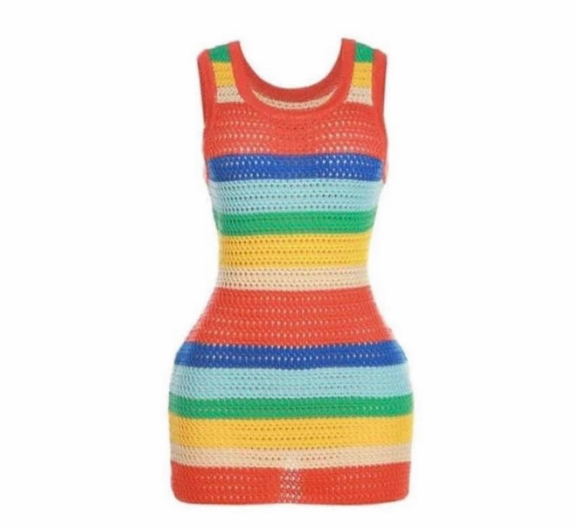 Knitted colorful Dress