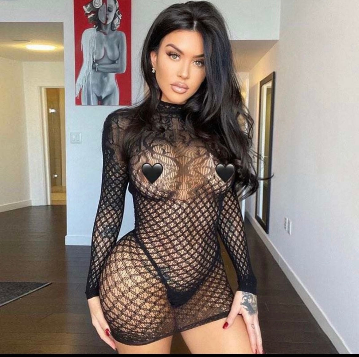 Fishnet dress